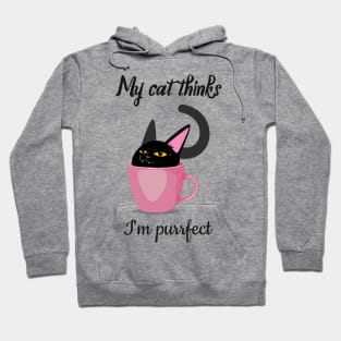 My cat thinks I am perfect Hoodie